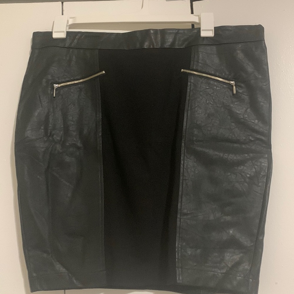 Faux Leather Stretch Knee Length Pencil Skirt from Forever 21+